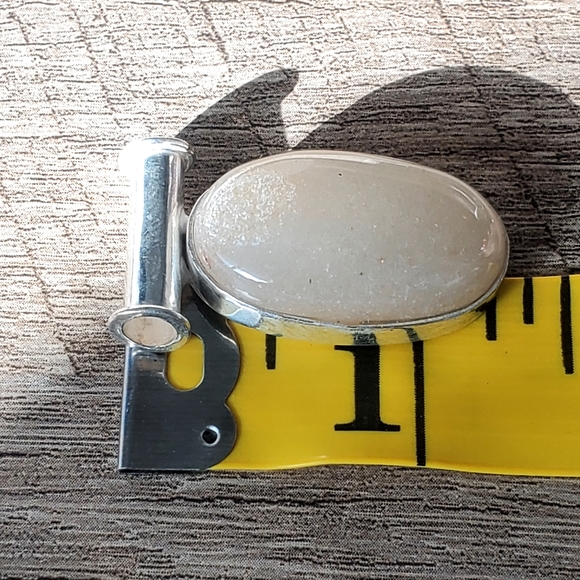 Handmade Rose Quartz Gemstone Set in 925 Sterling Silver Pendant 1.38", NWT - Picture 5 of 11